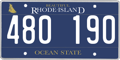 RI license plate 480190