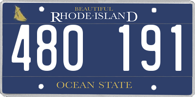 RI license plate 480191