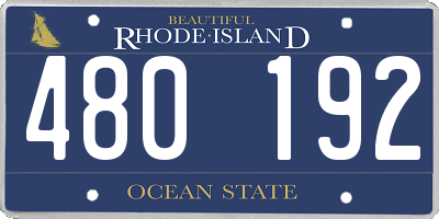 RI license plate 480192