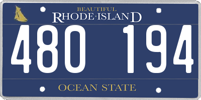 RI license plate 480194