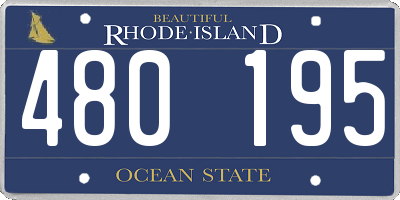 RI license plate 480195