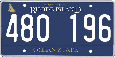 RI license plate 480196