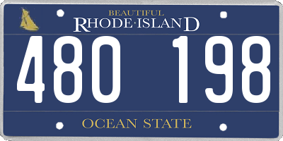 RI license plate 480198