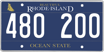 RI license plate 480200