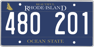 RI license plate 480201