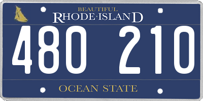 RI license plate 480210