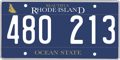 RI license plate 480213