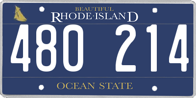 RI license plate 480214