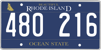 RI license plate 480216