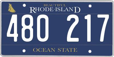 RI license plate 480217