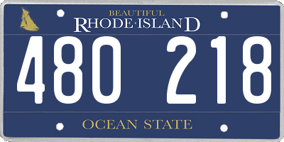 RI license plate 480218