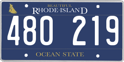 RI license plate 480219