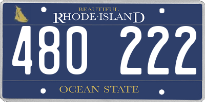 RI license plate 480222