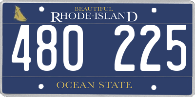 RI license plate 480225