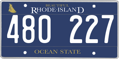 RI license plate 480227