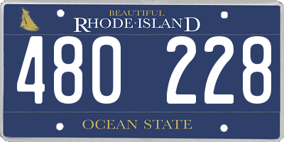 RI license plate 480228