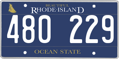 RI license plate 480229