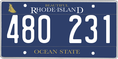 RI license plate 480231