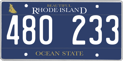RI license plate 480233