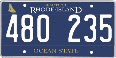 RI license plate 480235