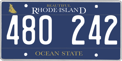 RI license plate 480242