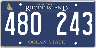 RI license plate 480243