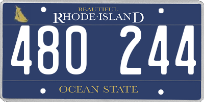 RI license plate 480244