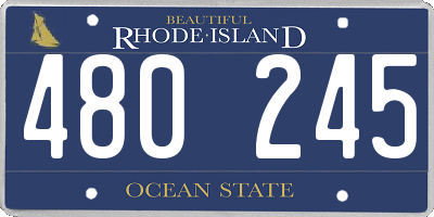 RI license plate 480245