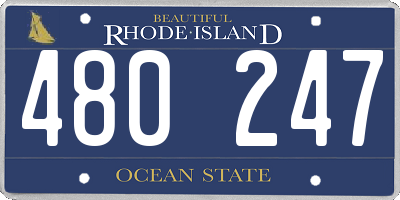 RI license plate 480247