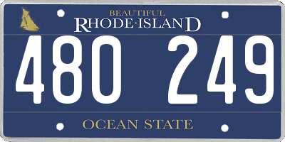 RI license plate 480249