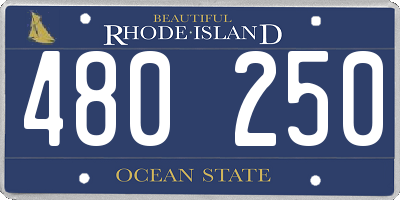 RI license plate 480250