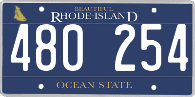 RI license plate 480254
