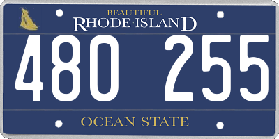 RI license plate 480255
