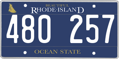 RI license plate 480257