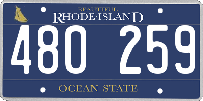 RI license plate 480259