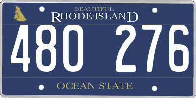 RI license plate 480276