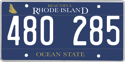 RI license plate 480285