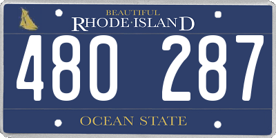 RI license plate 480287