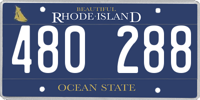 RI license plate 480288