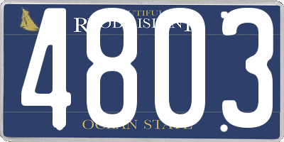 RI license plate 4803