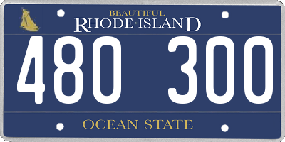 RI license plate 480300