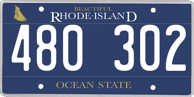 RI license plate 480302