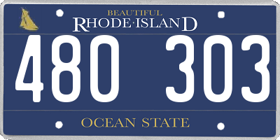 RI license plate 480303