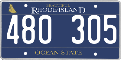 RI license plate 480305