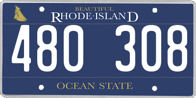 RI license plate 480308