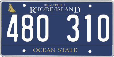 RI license plate 480310