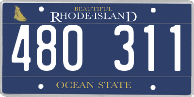 RI license plate 480311