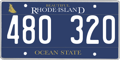 RI license plate 480320