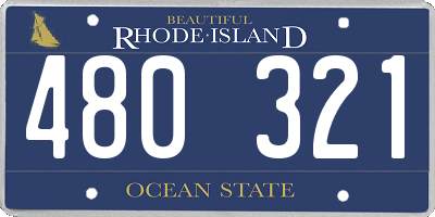 RI license plate 480321