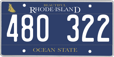 RI license plate 480322